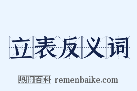 立表反义词是什么意思的图片